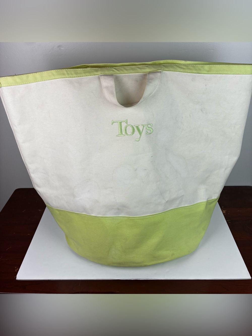 Pottery Barn Huge Canvas Toys Bucket Bag